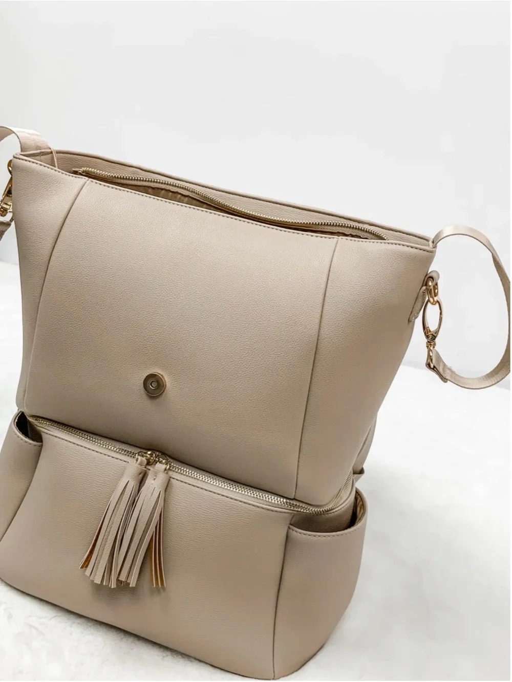 NWT RETIRED- Hollis Diaper Bag in NUDE
